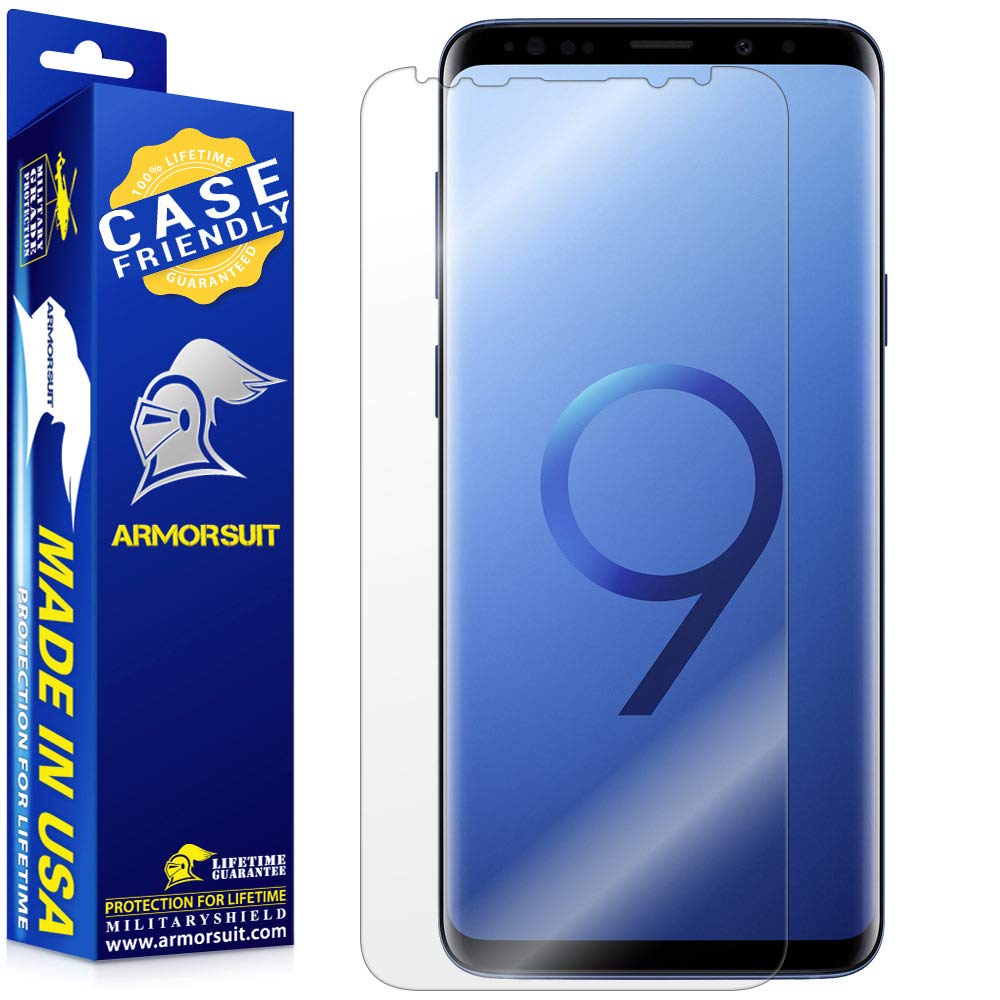 ArmorSuit[1 Pack] MilitaryShield [Case Friendly] Screen Protector for Samsung Galaxy S9 Plus - Anti-Bubble HD Clear Film