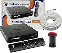 Genérico Kit Receptor Digital B7 Century + LNBF Simples + Cabo 15M