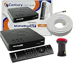 Genérico Kit Receptor Digital B7 Century + LNBF Simples + Cabo 15M