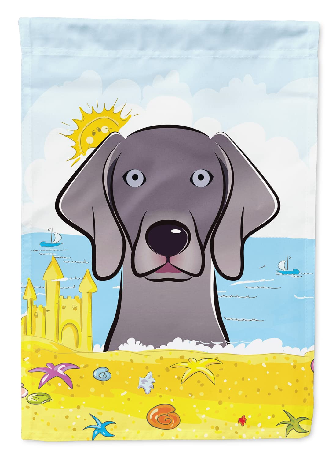 Tesori Dell'Caroline Bandiera Da Giardino Con Weimaraner, Multicolore, Piccola, Double Face - 3
