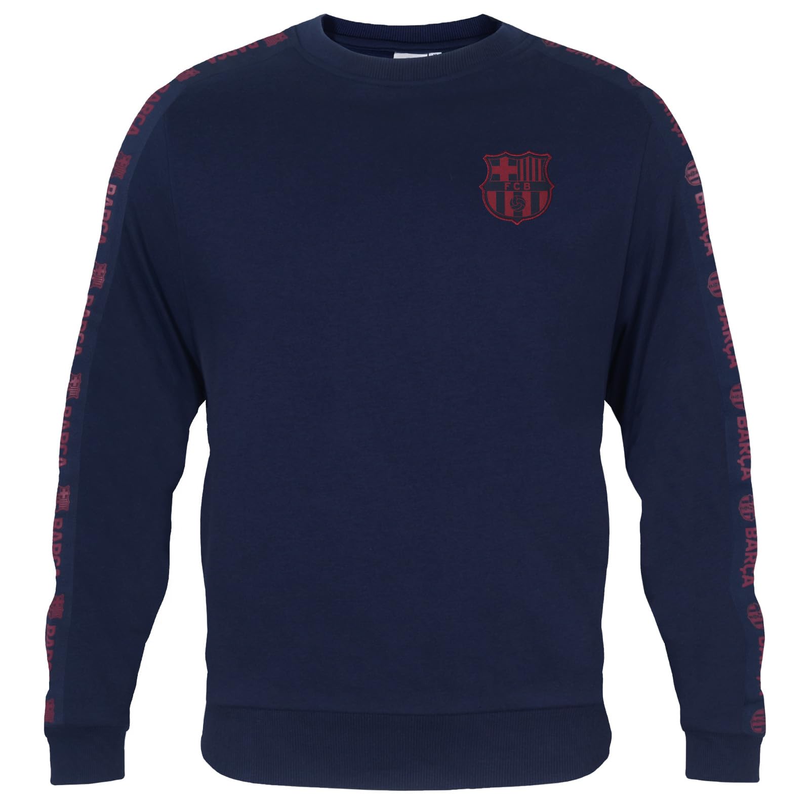 Fc Barcelona Men's Navy Blue ’S Sweatshirt Taped Official Football Gift Navy Medium