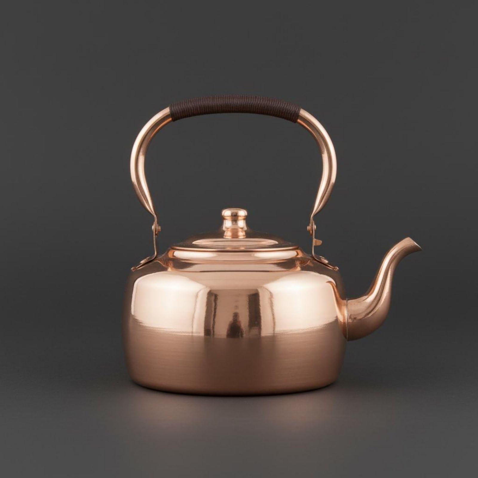 Teekessel aus Kupfer Verdicktes Material, Kupfer-Teekessel für Herd, Kupferkessel Traditionelles Design für Teeliebhaber, Teezeremonie, Restaurant, Speziell für Gasherde, 3L