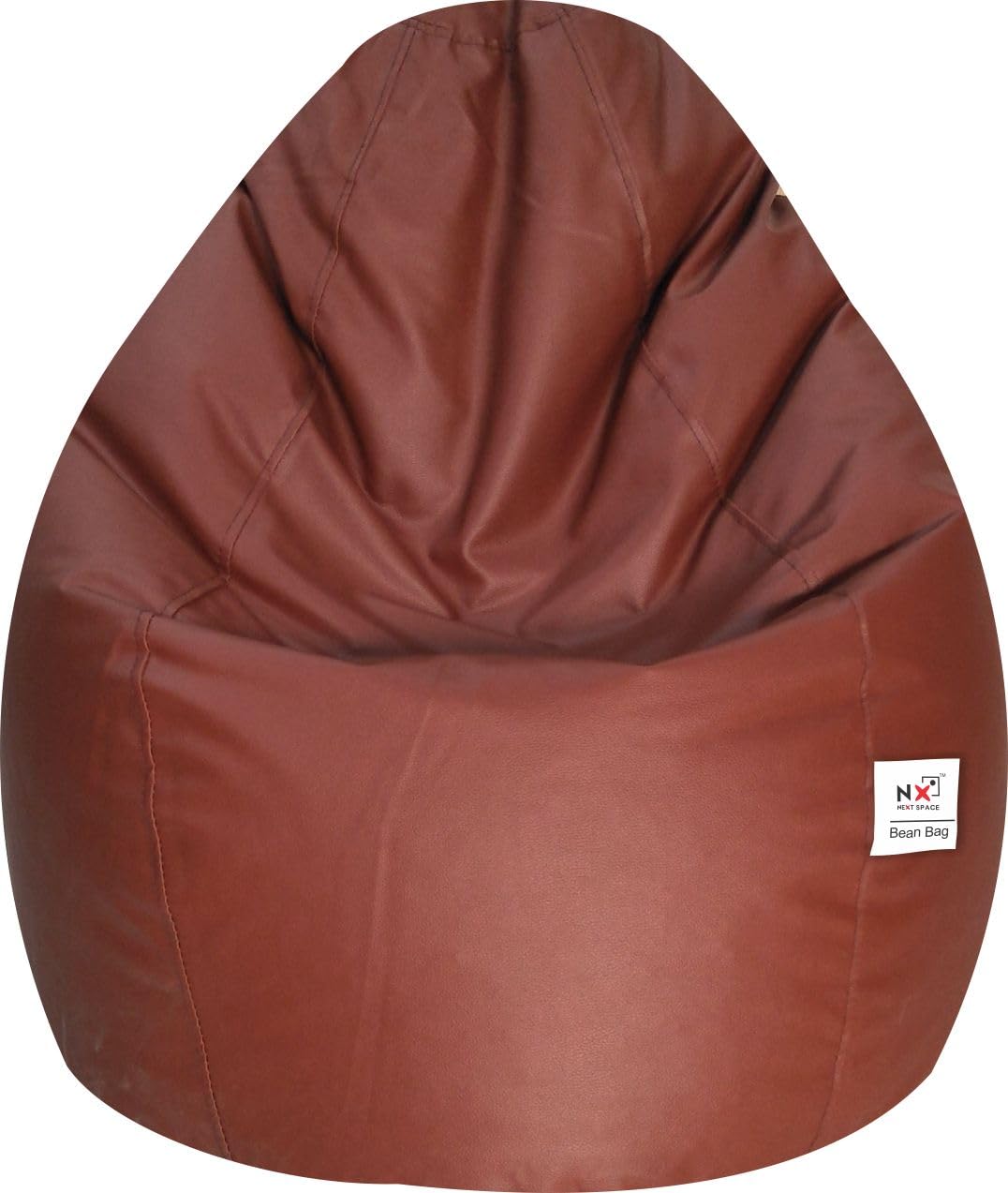 NEXT SPACE Faux Leather Bean Bag Cover L – Tan Classic (Cover Only)-image-32