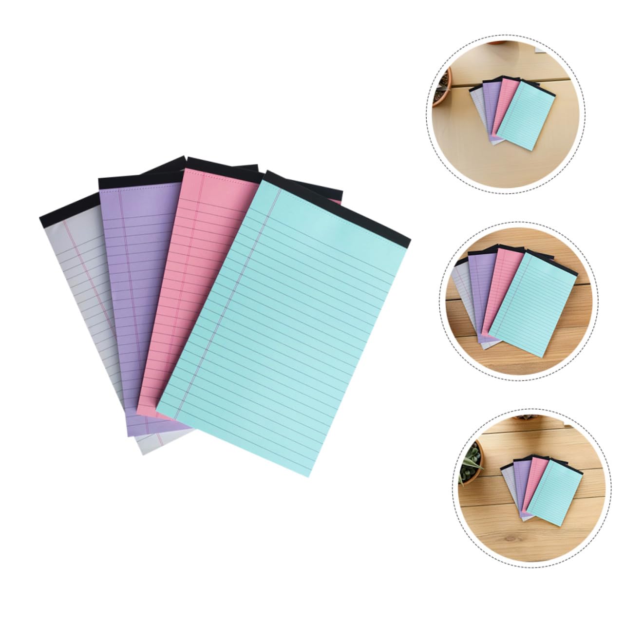 Paquet de 12 Lot de Blocs-notes Lignés Colorés Petits à Pages Détachables pour Bureau et Blocs Mémo Pratiques pour Organisation et Prise de Notes
