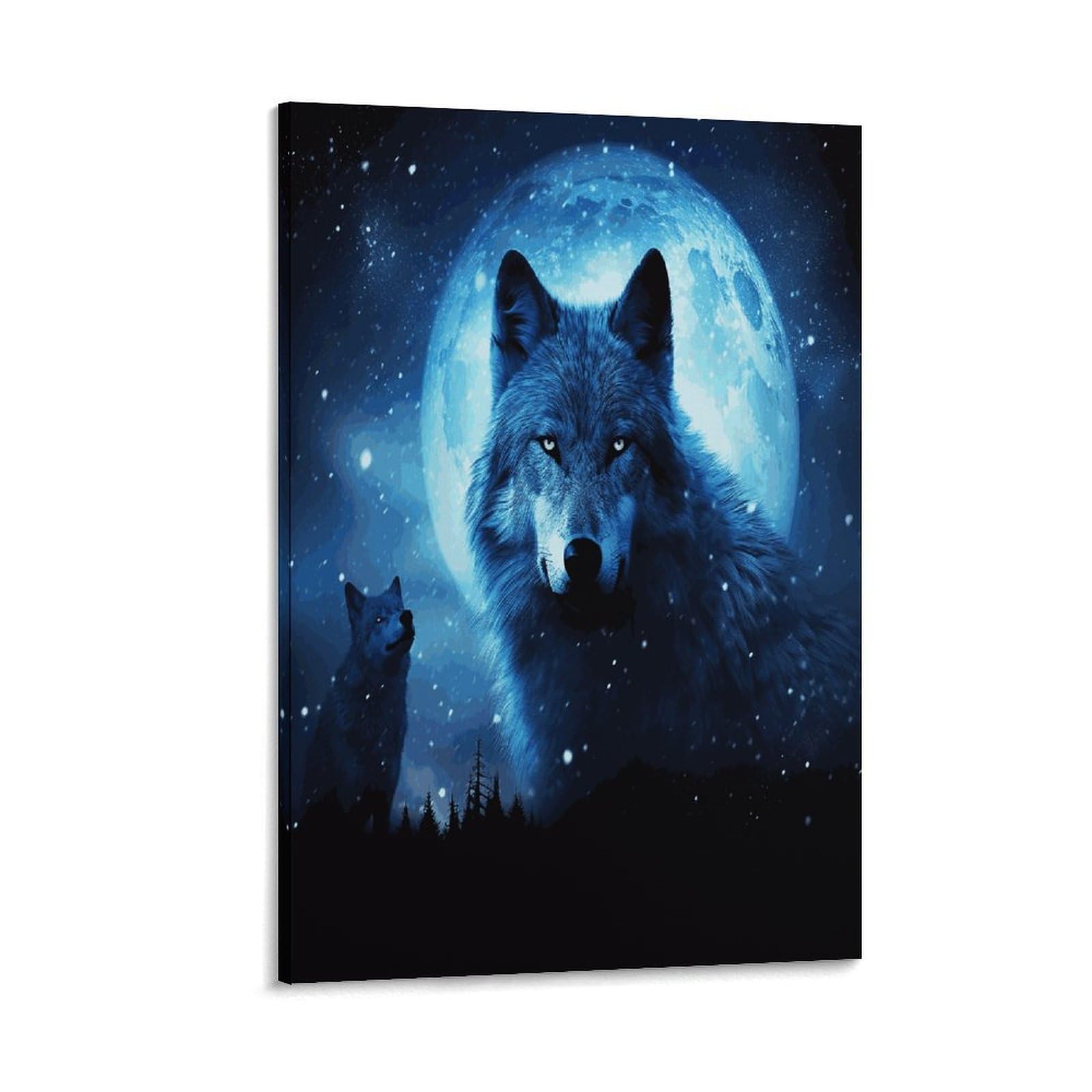 LDGSUPH Wolfs Canvas Wall Art Prints Hangable Decor Painting for Wall Prints Painting Artwork Modern Decorative Artwork Ready to Hang Wall Pictures for Home Decor 24x36inch(60x90cm)