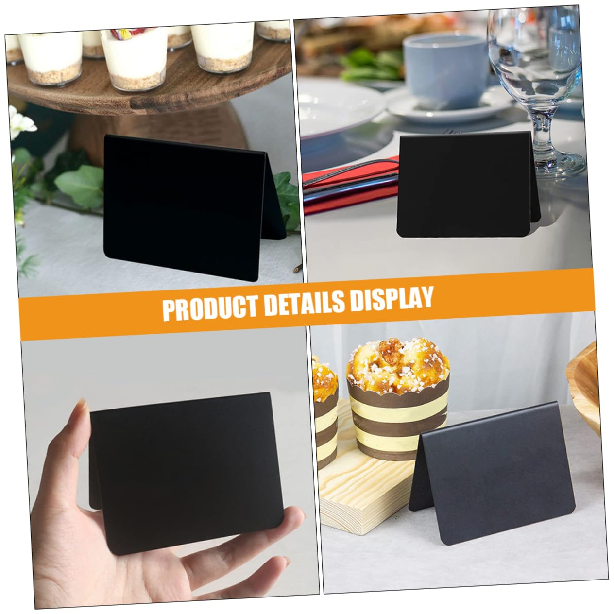 Uonlytech Price De Pizarra Señales Mensaje Mini Tableros De Tiza Para Comida Para Pequeño Cartel De Pizarra Mini Pizarras De Mesa De Polivinilo Negro 15 Piezas X 4