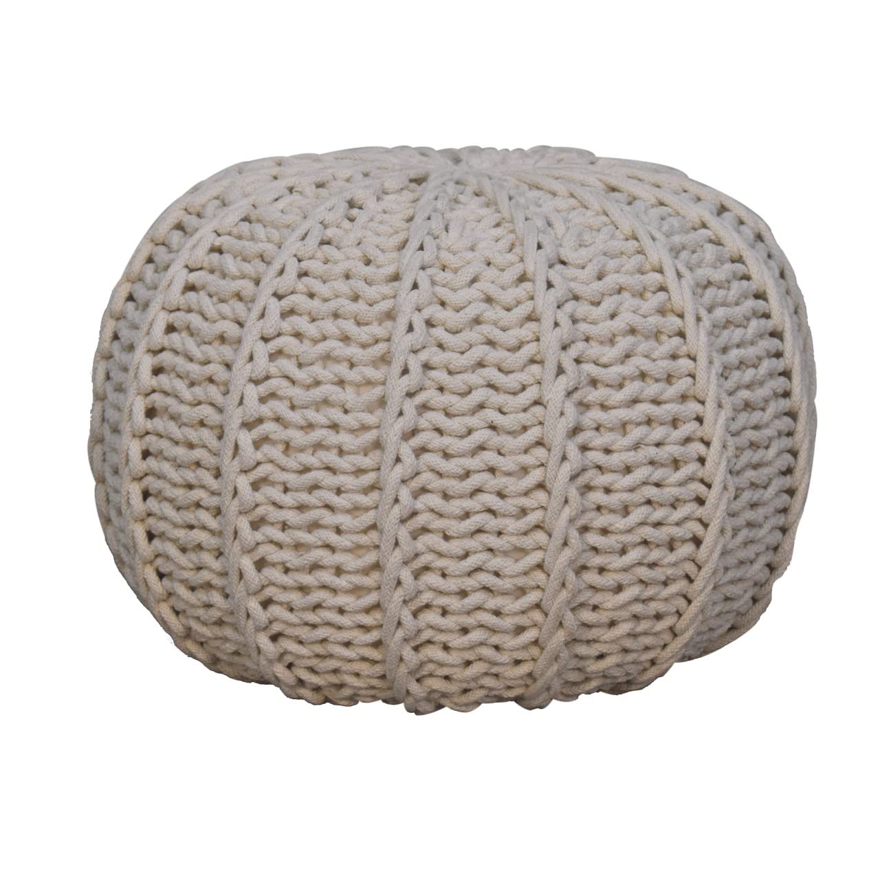Artisan Furniture Cream Cable Pouffe