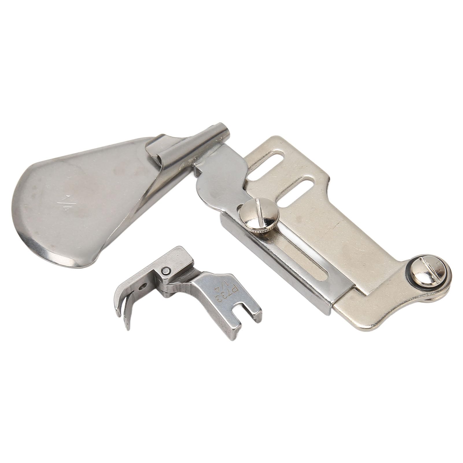 Macchina da cucire in acciaio inox con bordo curvo, attacco per orlatore con piedino per lenzuolo, asciugamani, vestiti, trapunta, bordatura per indumenti, accessori per cucire