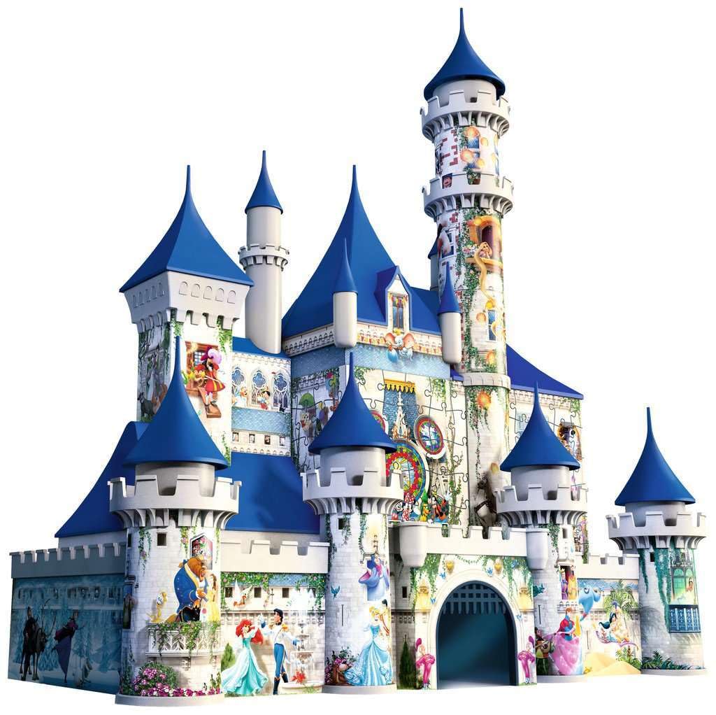 Ravensburger - Puzzle 3D Building - Château de Disney - A partir de 12 Ans - 216 pièces numérotées à Assembler sans Colle - Accessoires de Finition Inclus - 12587