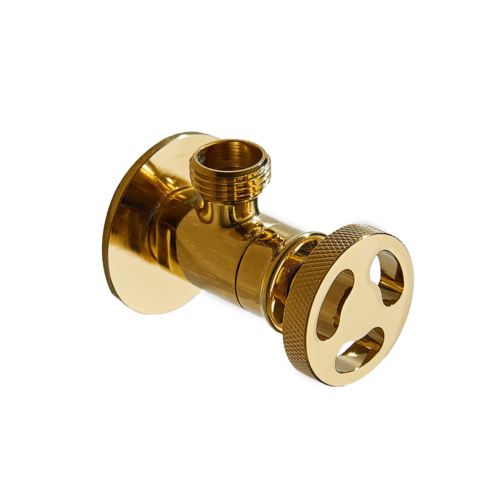 ZQFHSX Shower Triangle Valve, Angle Valve Industrial Stop Round Water Control Faucet for Bathroom Toilet Bidet Valve(Gold)