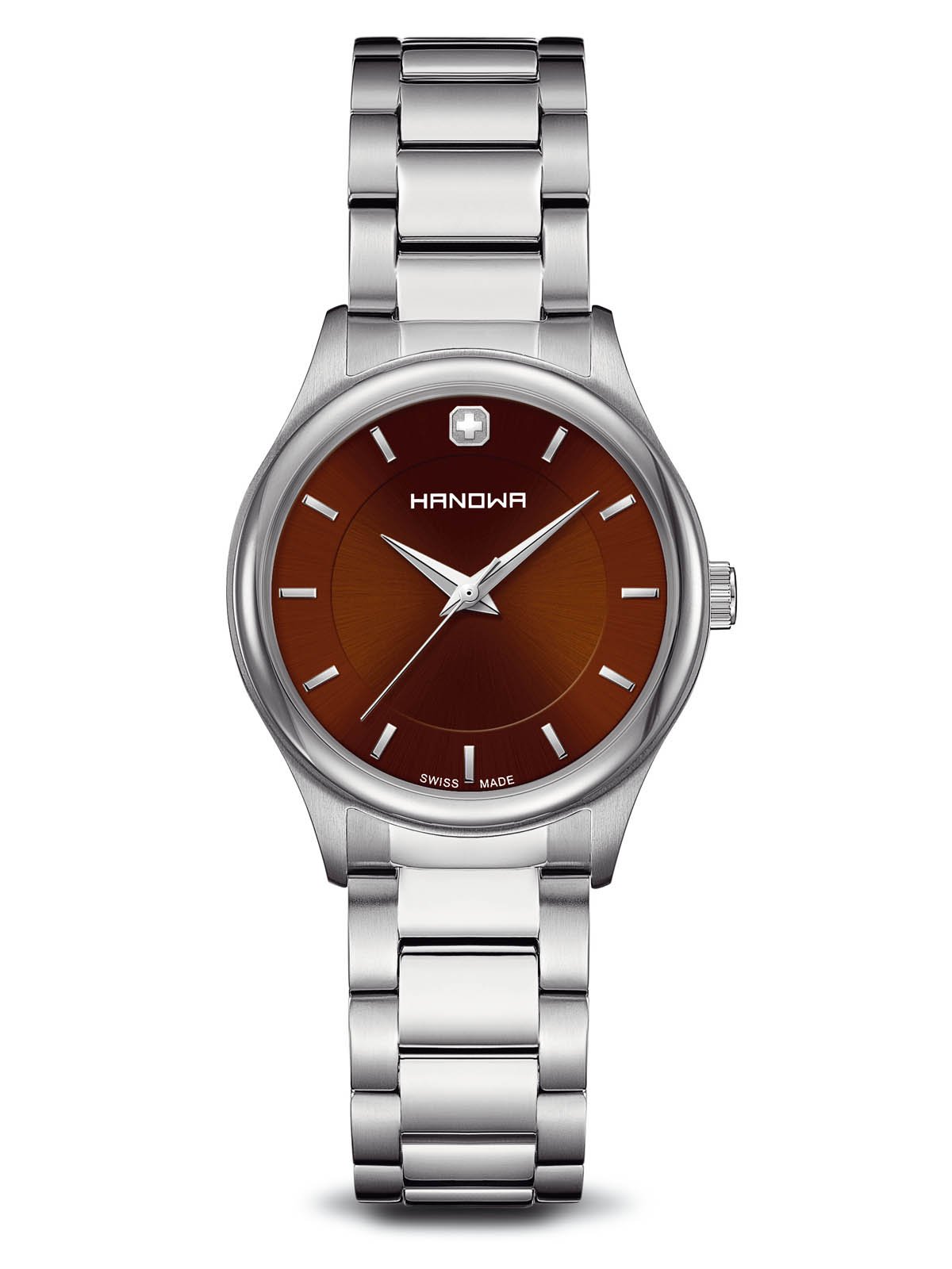 Hanowa16-7041.04.005 Women's Watch with Stainless Steel Links Swiss Made Brown Dial, Bracelet