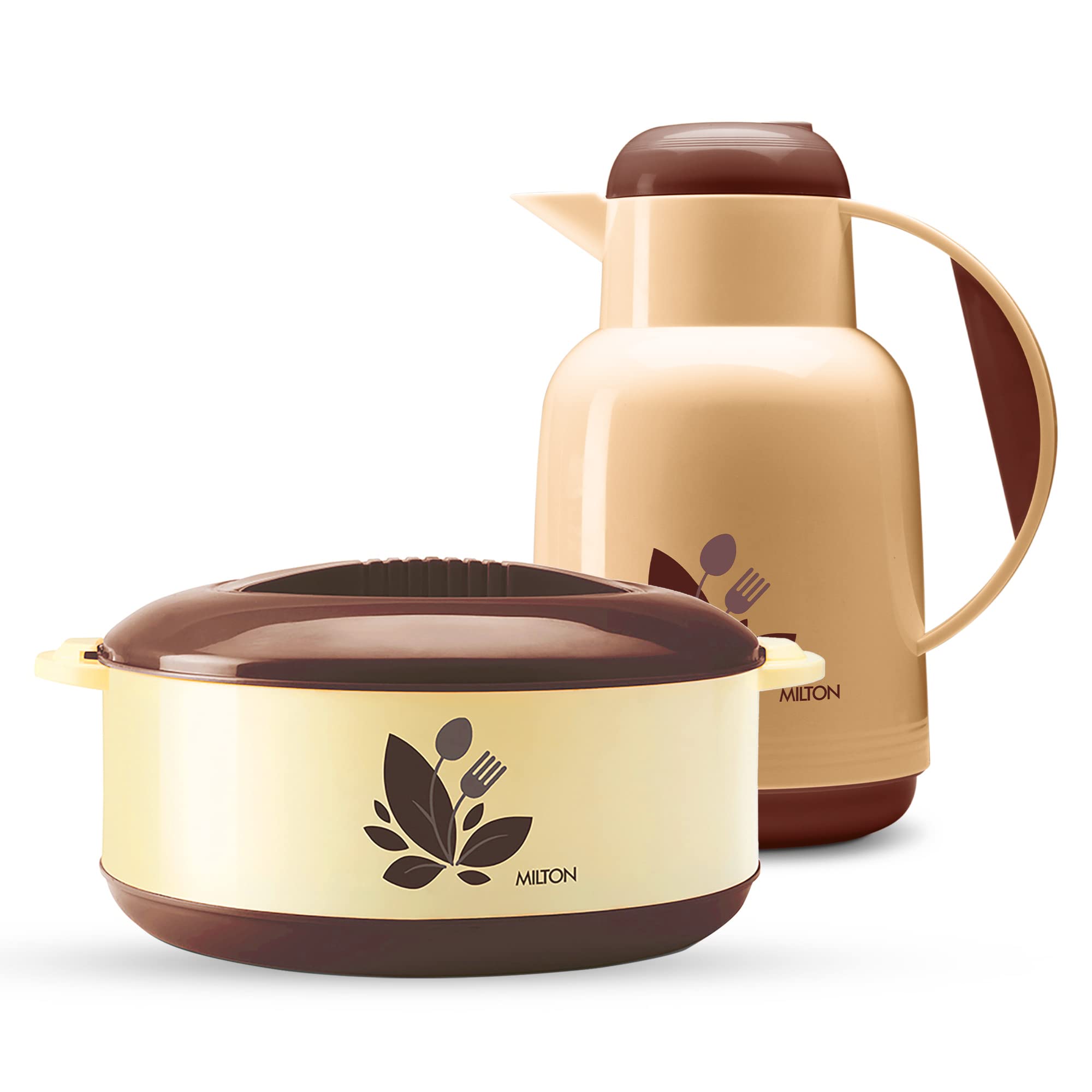 MILTON Trophy Gift Set, New Orchid 1500 Casserole, 1260 ml and Nancy 1000 Flask, 1 Liter, Tan | Insulated | BPA Free | Hot & Cold | Food Grade (B0BLYVHS97) Amazon Price History, Amazon Price Tracker
