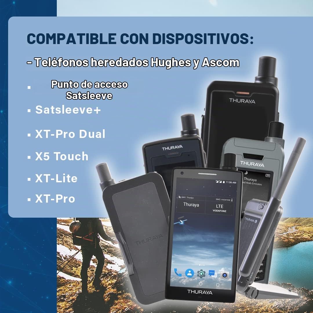 OSAT Teléfono Satelital Thuraya Nova SIM con 30 Unidades (33 Minutos)