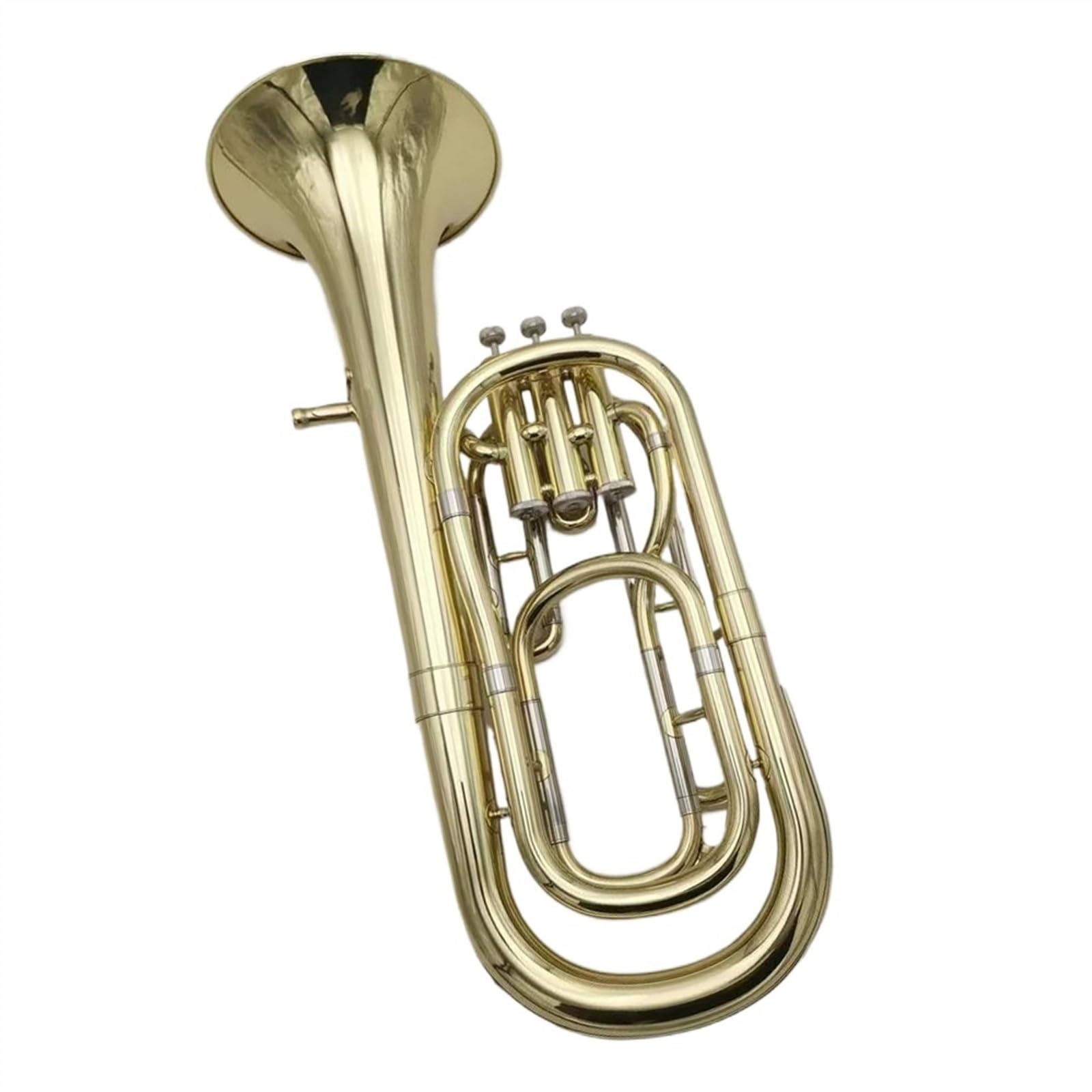 Professionelles euphonium Profesjonalny, Trzyklawiszowy Instrument Eufoniczny Baritono B-flat Tenorowy. Powierzchnia Lakierowana W Kolorze Złotym