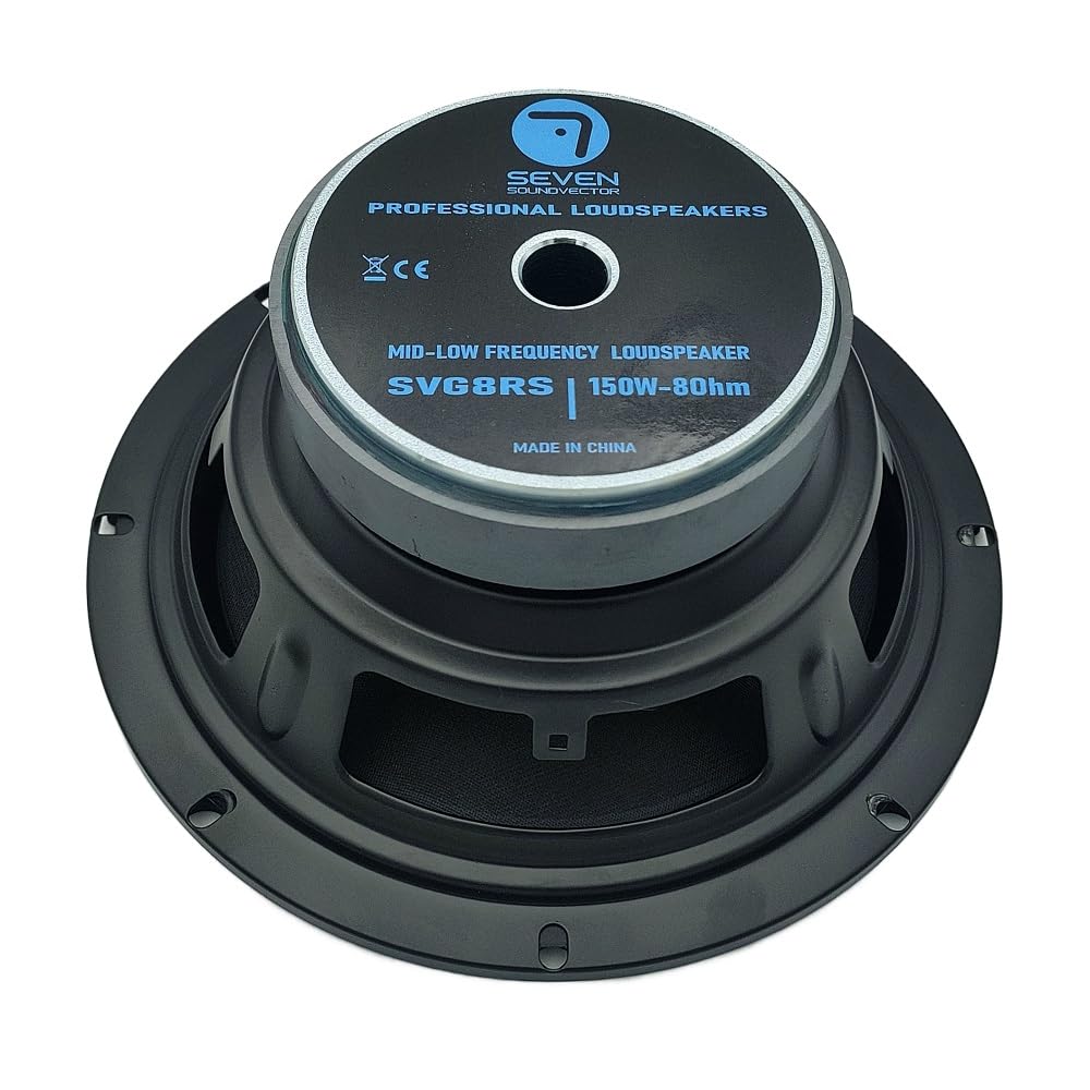 Seven Soundvector SVG8RS Woofer 8 Pulgadas Altavoz HiFi de Grave Medio-Grave 8 Ohm 150W AES 300W Programa