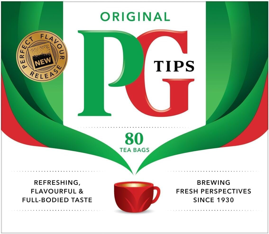 PG Tips Original | Black Tea Bags | Refreshing, Flavourful & Full-Bodied | Perfect Flavour Release | 80 Plant Based Biodegradable Teabags