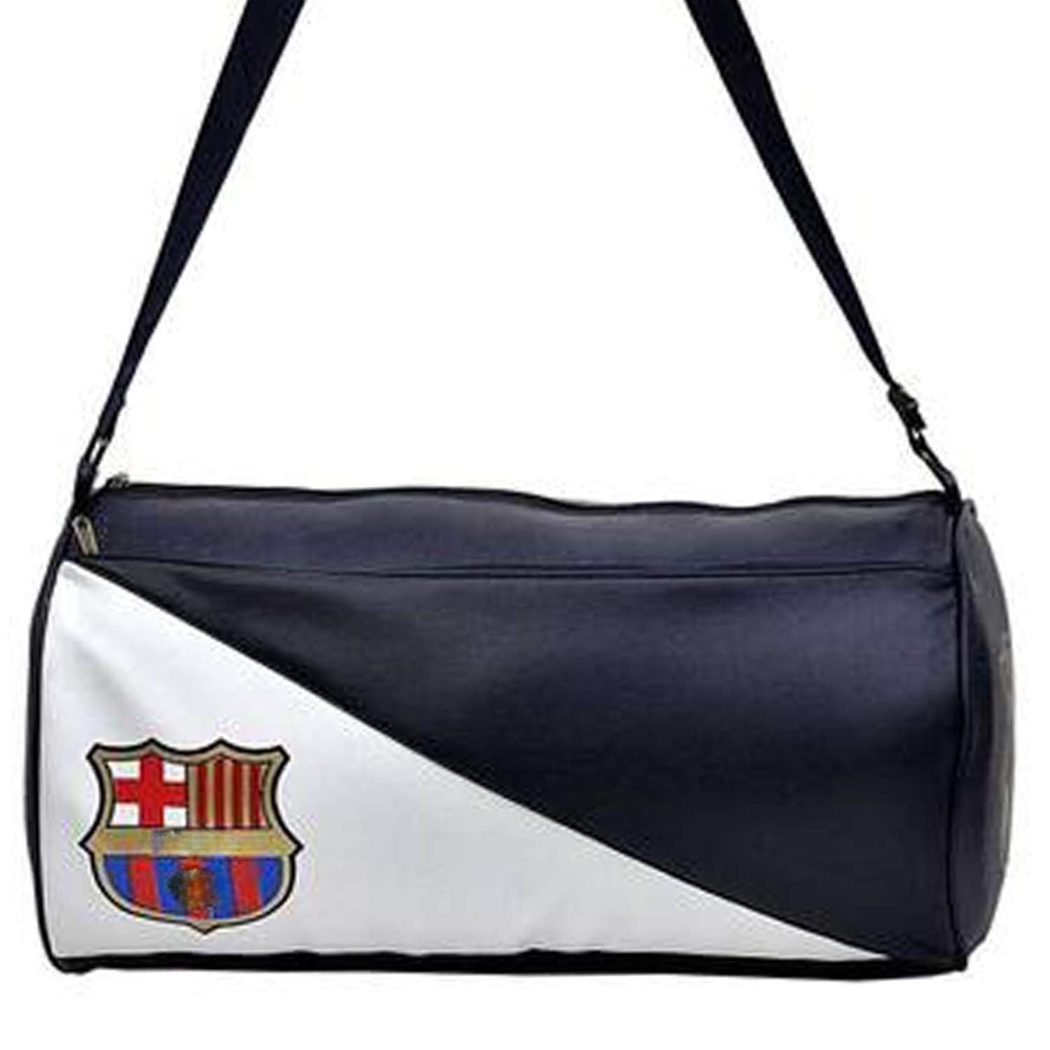 agoy buddy Sports Duffel Bag, Faux Leather, Navy and White, with, 43x23 cm, Gym Training Bag-picture-11