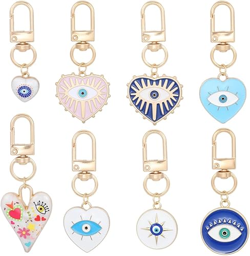 SUNNYCLUE 1 caja de dijes de metal con cierre giratorio para bolsos, bolsos, mochilas, colgantes de moda, accesorios de decoración