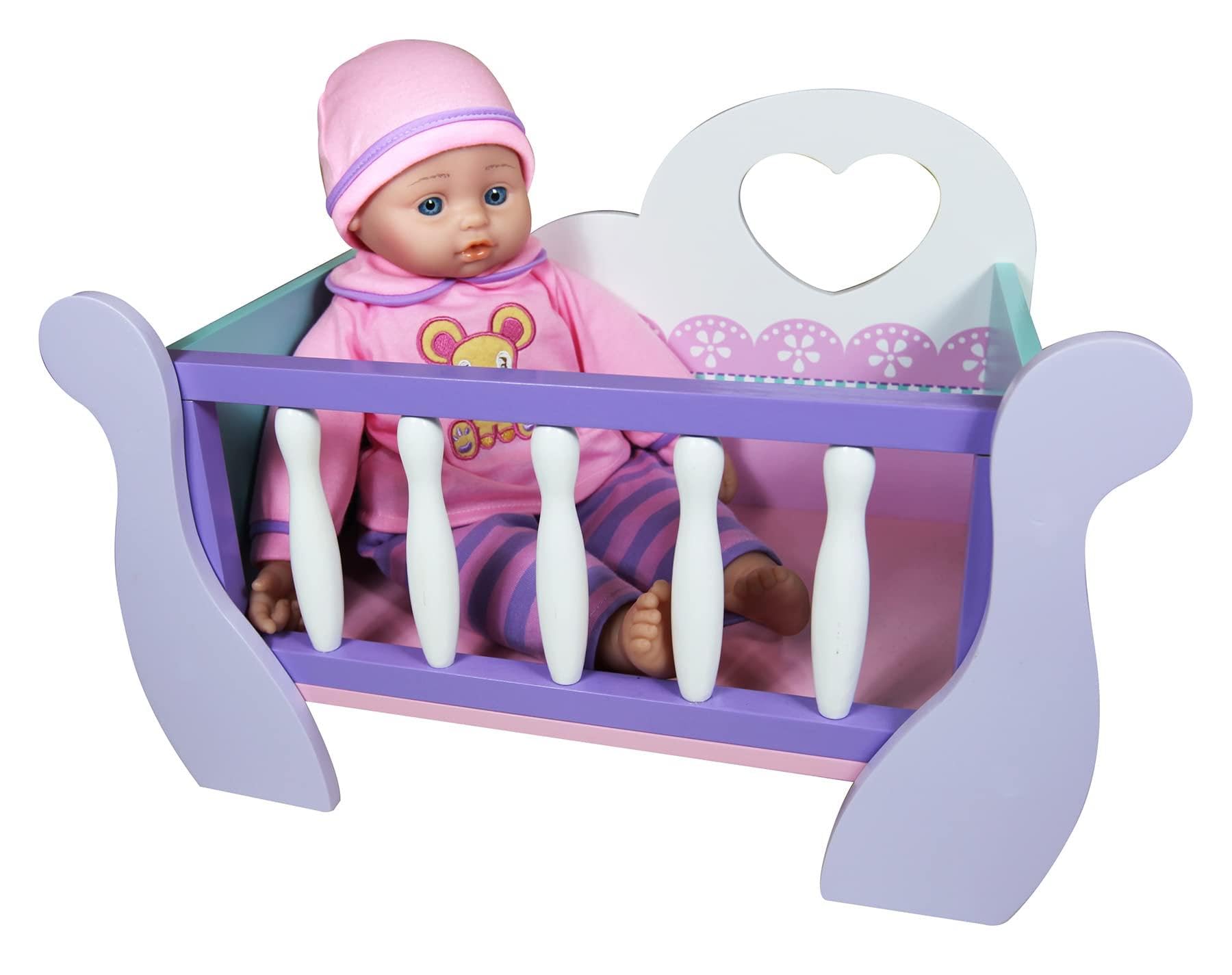 Lissi Wooden Baby Doll Cradle, Multicolor