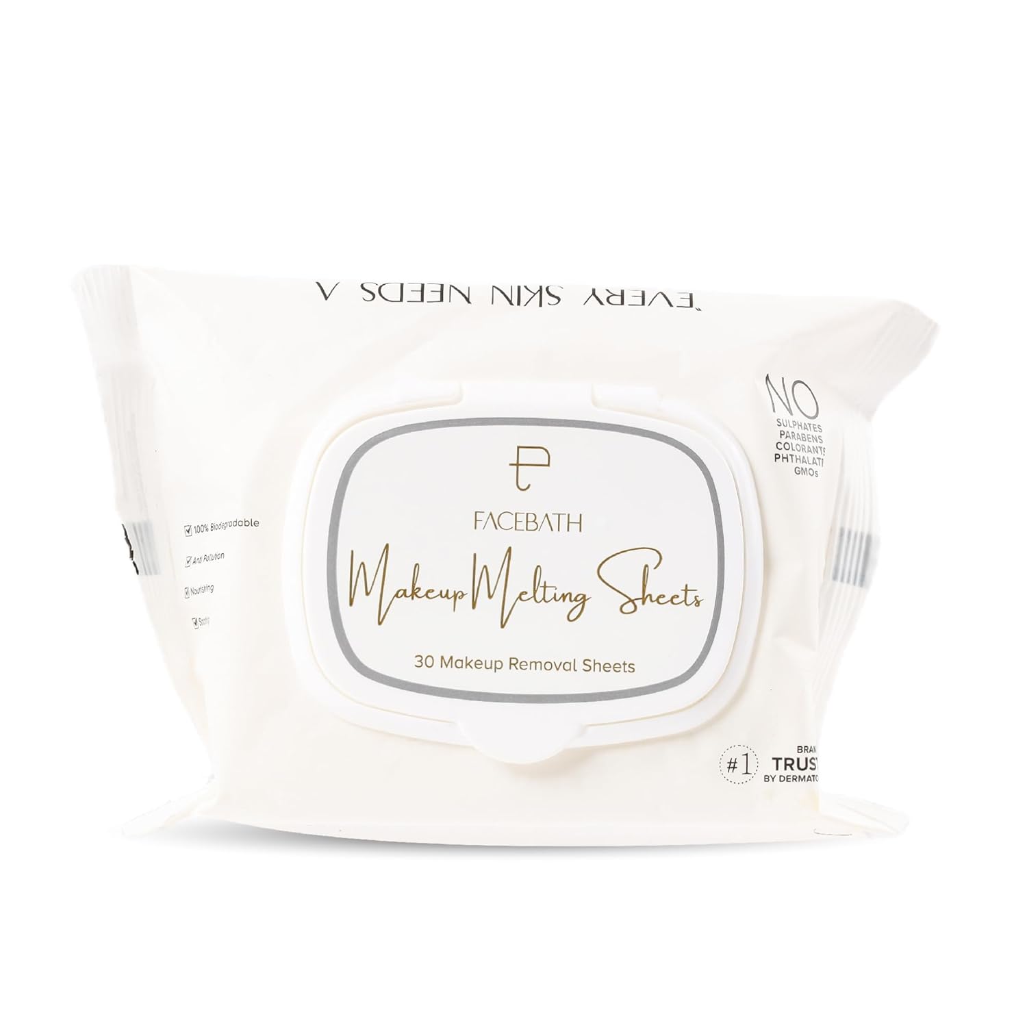 Personal Touch Makeup Melting Face Wipes | Serum-Infused Hydrating Makeup Remover with Hyaluronic Acid & Ceramides | Gentle, Non-Drying Cleansing Wipes | 100% Biodegradable | 30 Sheets