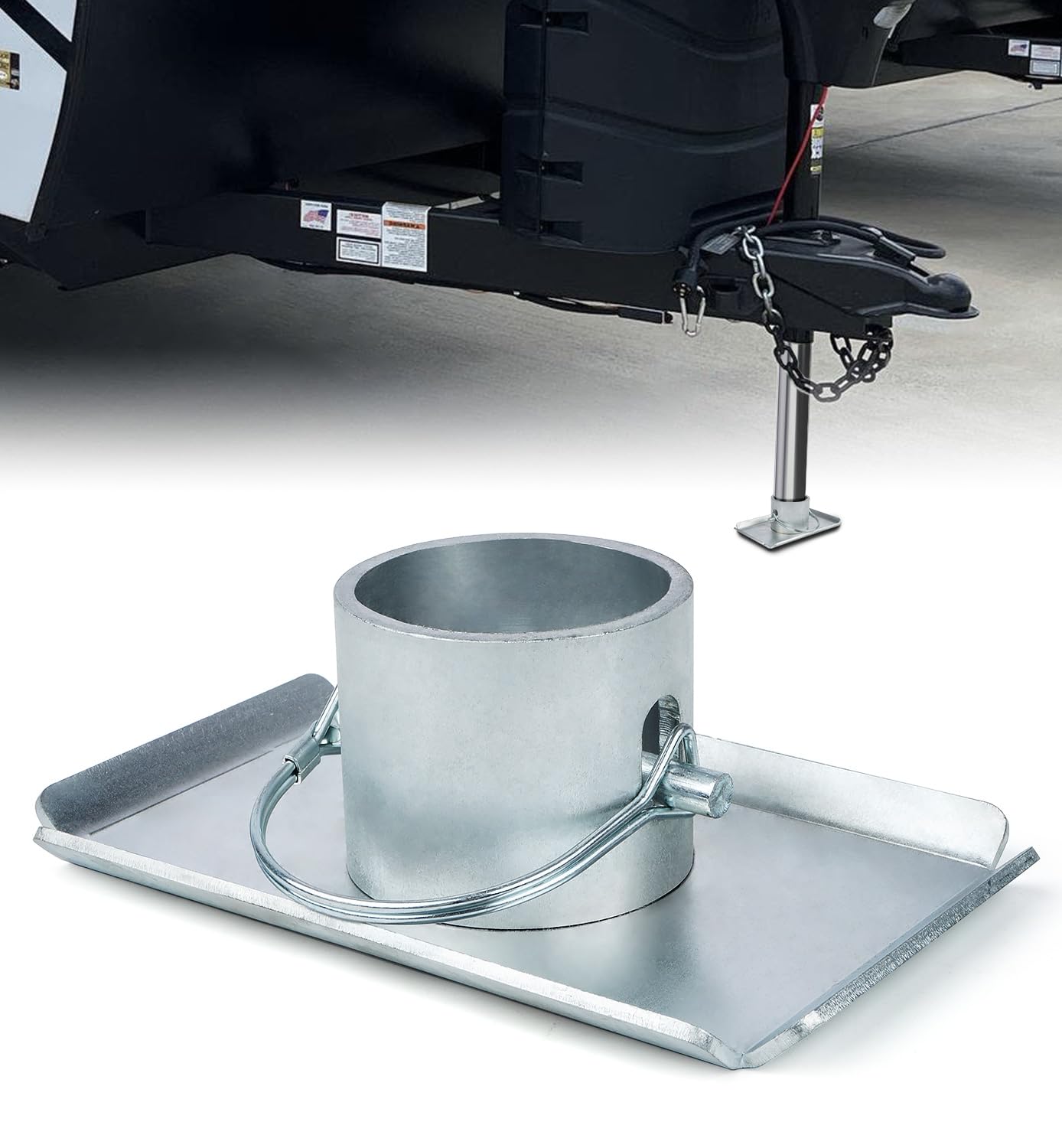 Aupar Trailer Jack Foot Plate - exterior | Mubboo