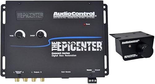 Expansor de amplificador de graves The Epicenter con mando a distancia, por AudioControl, gris