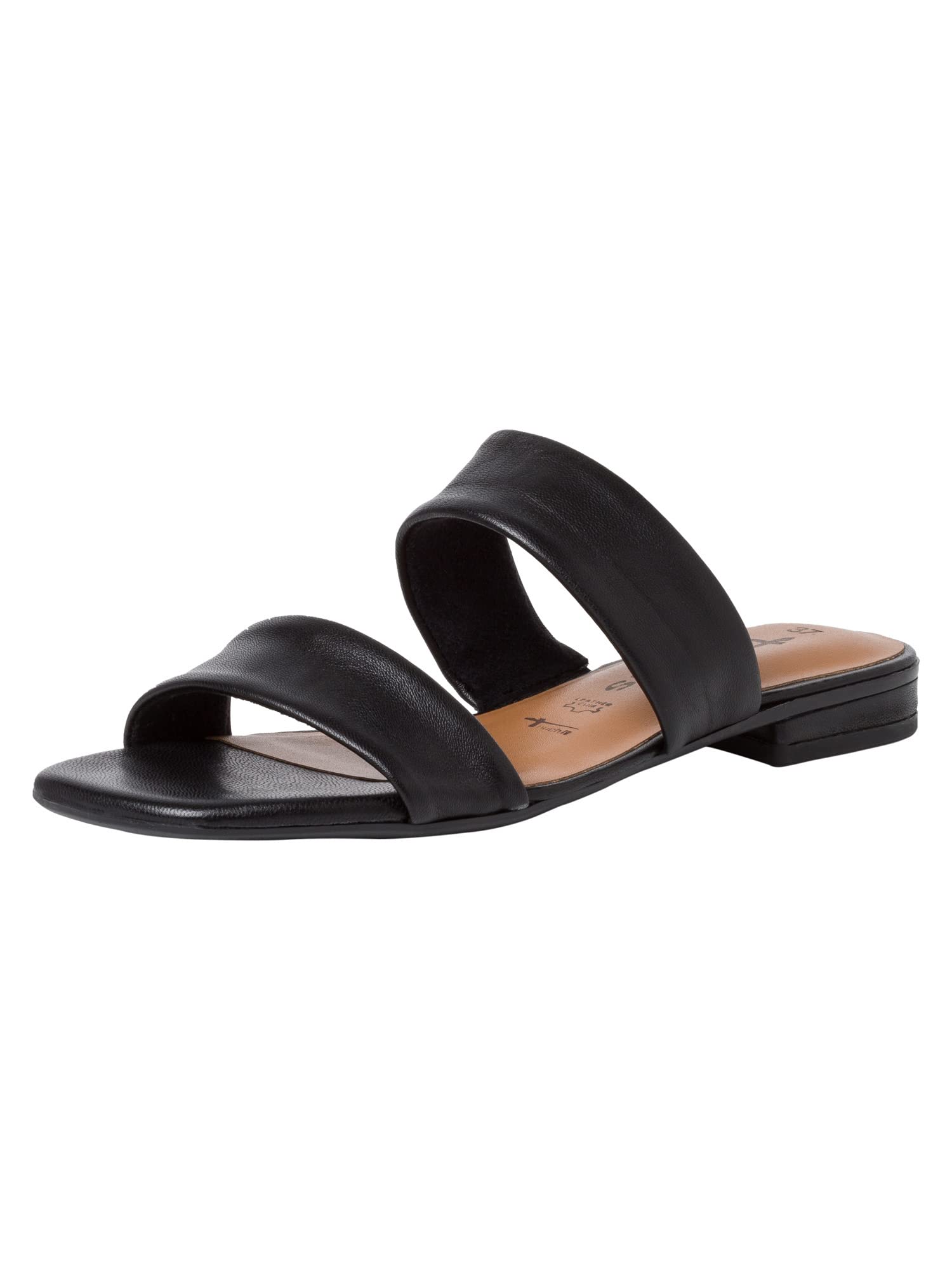 Tamaris Women's Slippers, Women's Slip-on, touchit Footbed, Black Leather, 3.5 UK