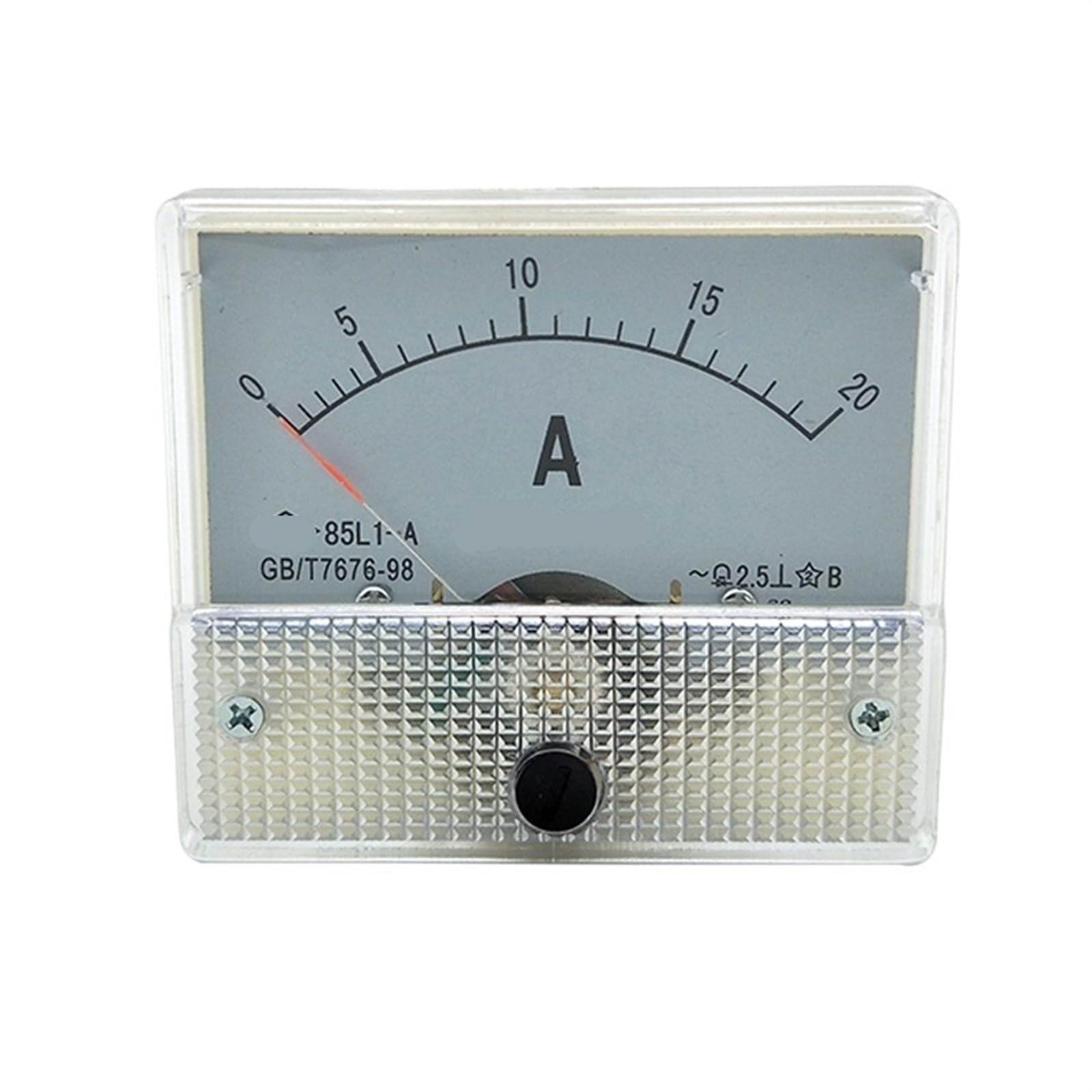 Ampèremètre analogique AC 0-20A rectangulaire 85L1-A de classe 2.5