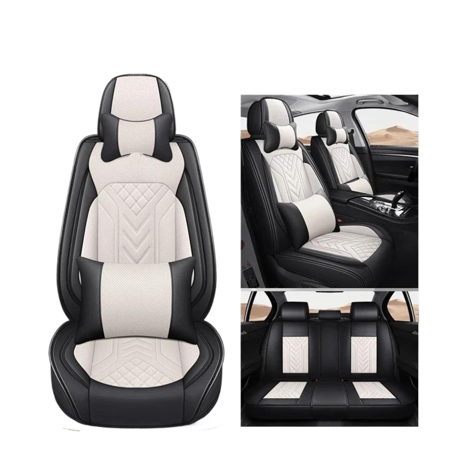 Car Seat Cushions For Duster For Kadjar For Scenic For Espace Accessories Universal Lumbar Support Car Seat Covers Seat Protector(Blk whe B)