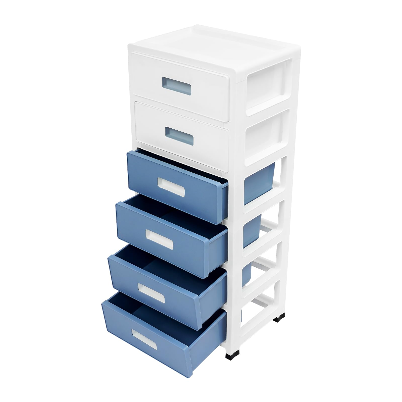 Meuble de rangement à 6 tiroirs, en plastique, avec roulettes, tour de rangement avec tiroirs et roulettes pour chambre à coucher, bureau