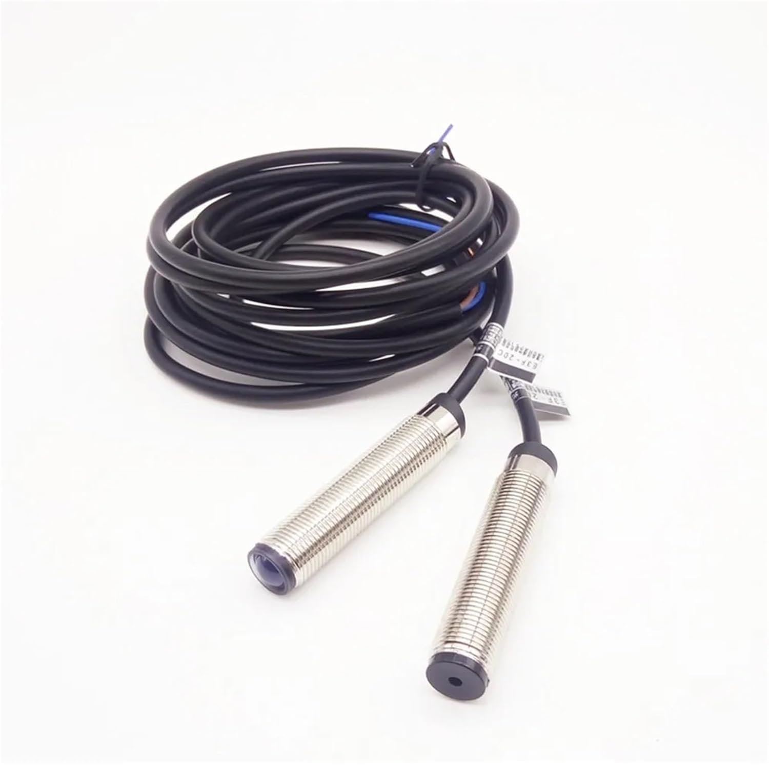 A Set 20 Meters NPN N/O E3F-20L Optoelectric Switch Infrared Proximity Sensor Brass Case M12