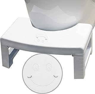 Toilet Stool Foldable Poop Stool Adult Bathroom Stool Toilet Step Poop Foot Stool with Scented Bead Box Folding Squat for Toddler and Adult Bathroom Stool 7-inch Height Toilet Assistance Steps