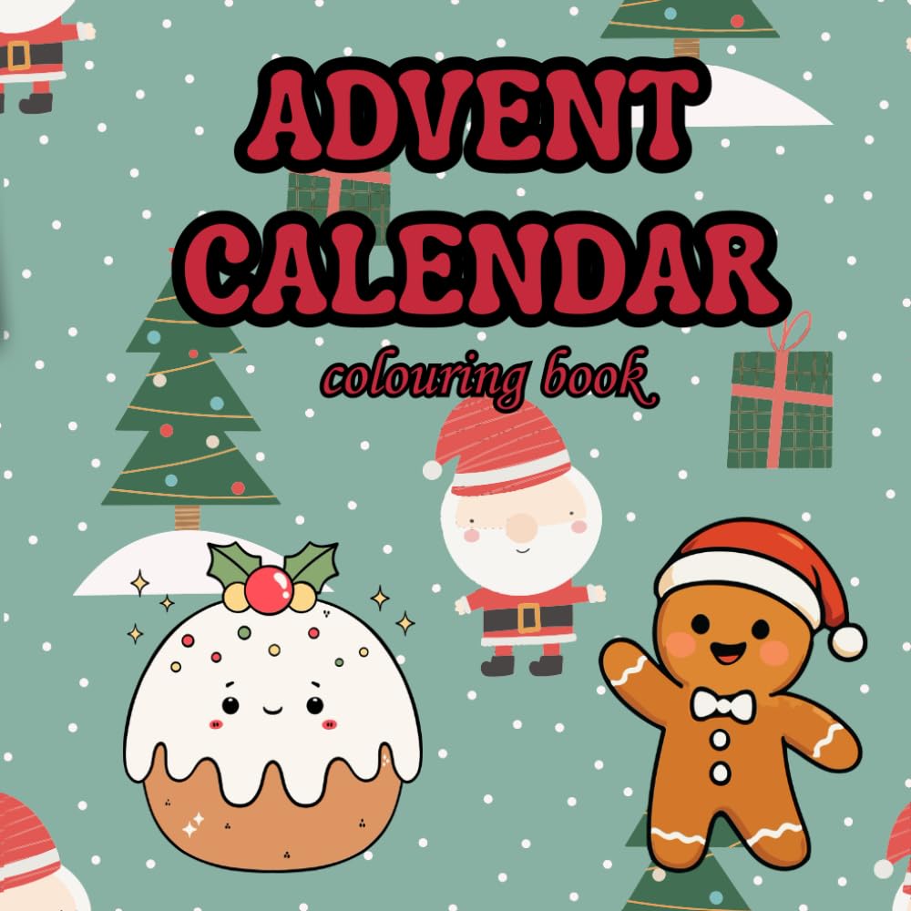 Advent Calendar Christmas Colouring Book