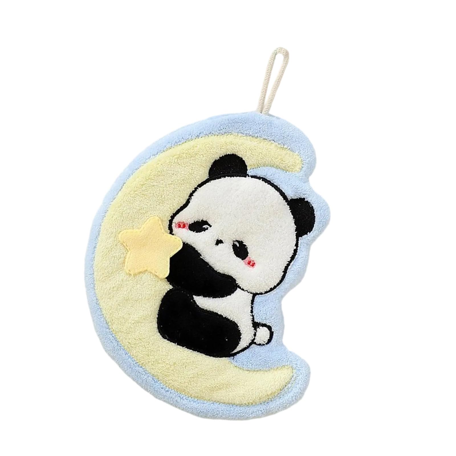 Hsioluted Hand Towel Lovely Panda Hanging Towels Soft Fleece Absorbent and Durability Suitable for Home Decoration Toddler Hand Towels