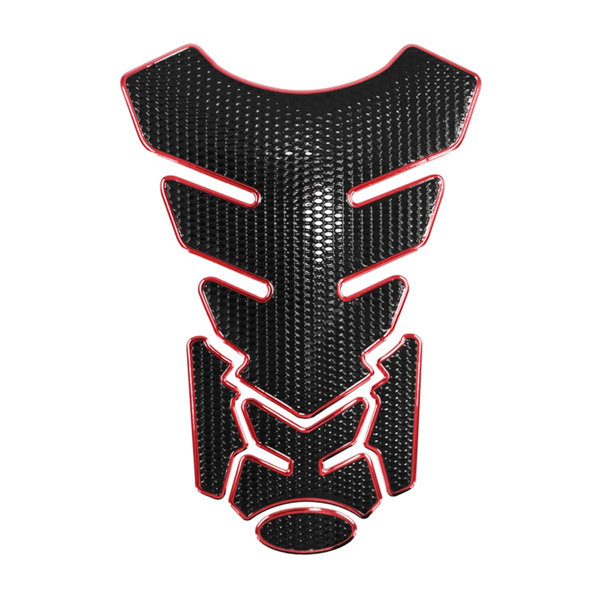 2PCS Autocollants en PVC pour moto - Protecteurs de réservoir de moto - Autocollants universels pour réservoir de carburant en noir et rouge