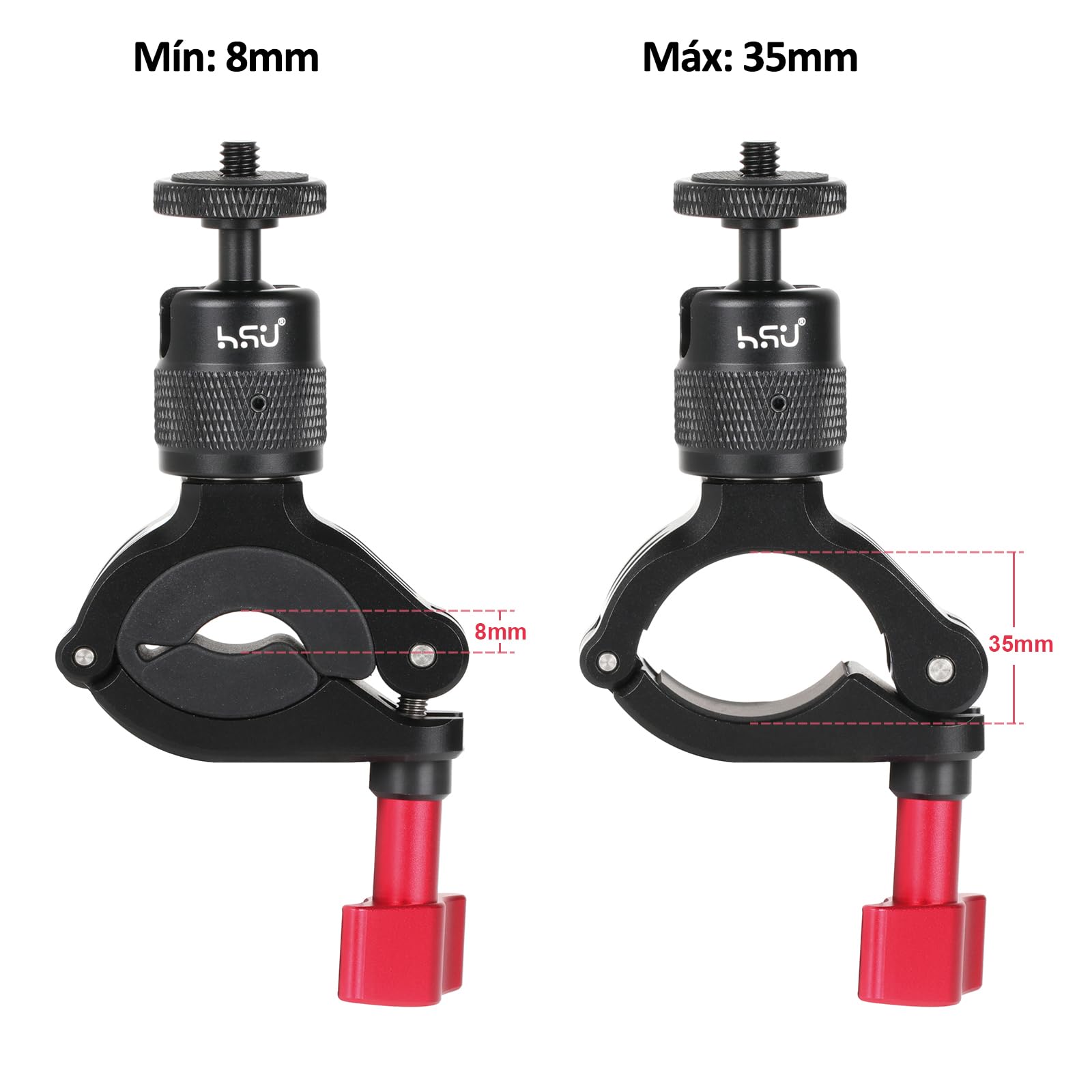 Soporte de Bicicleta para GoPro Cámara, 360° Rotación Montaje de Motocicleta para Cámaras de Acción