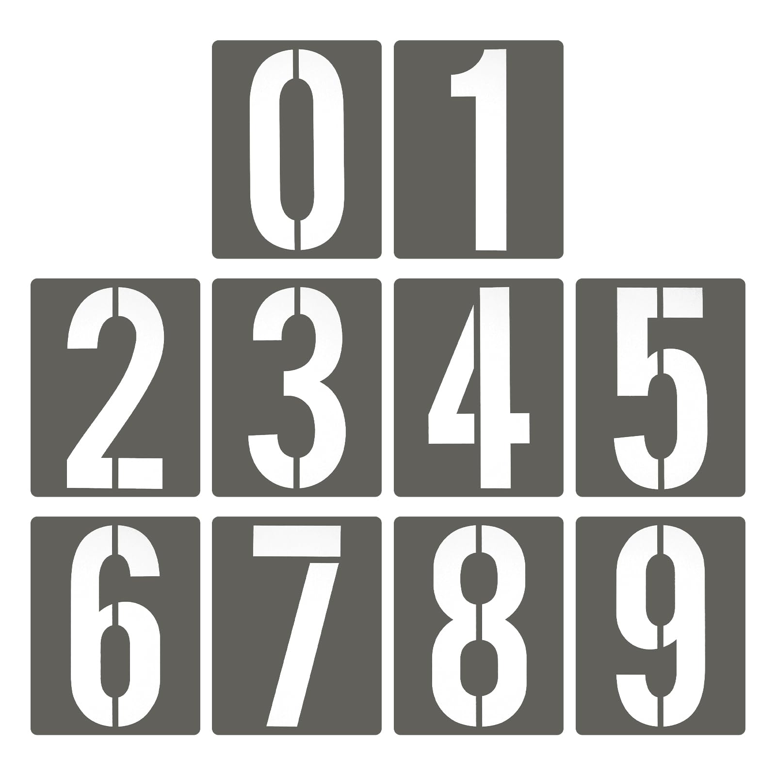 PATIKIL 10Pcs 8 Inch Large Number Stencils, 0-9 Address Number Stencil