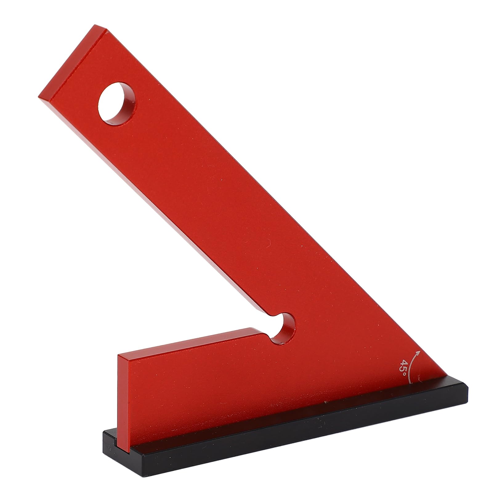 DUIMIMI 45° Aluminum Alloy Machinist Square Angle Ruler with Base, Angle Measurement Tool for Woodworking, Engineering, Structural & Equipment Inspection, 150mm Slant Length