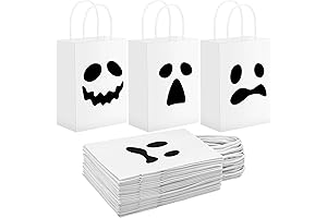 24-Piece Honoson Ghost Halloween Treat Bag: Spooky Fun for Trick-or-Treaters
