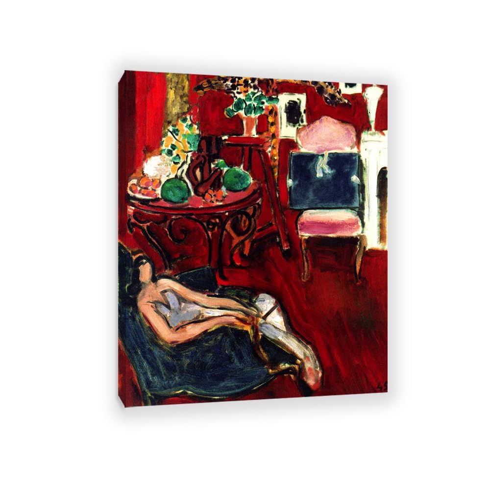 MYCGGDGH Henri Matisse Painting Reproduction Blue Sketchbook famous art poster Henri Matisse wall decor for bedroom Picture for living room Bathroom Office 80x60cm(31x24in) Frame