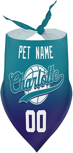Miniatura 21 de Bandana personalizada para perro de baloncesto para perro, bufanda para mascotas, color del equipo con nombre y número de nombre, regalos