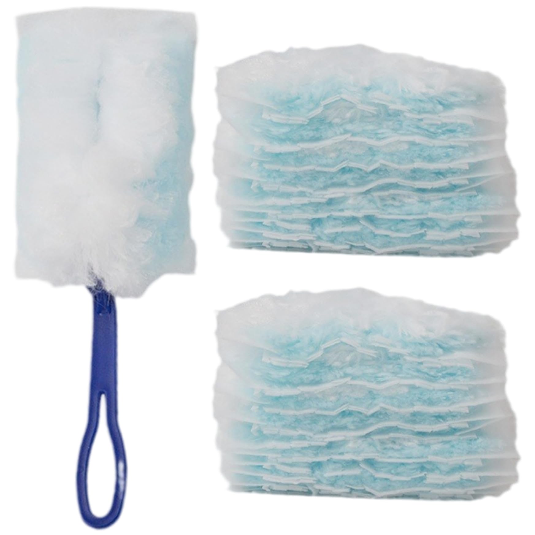 Faroby Blue 30Pcs Electrostatic Duster Refills Disposable Cleaning Dusting With Handle