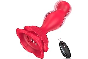 Rose Anal Plug Vibrating Butt Plug