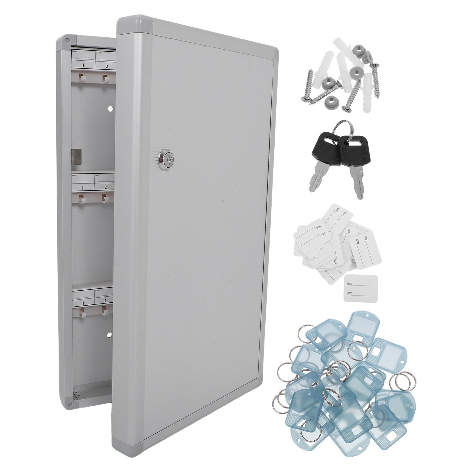 Armoire à Clés Murale en Aluminium pour 48 Clés avec Serrure