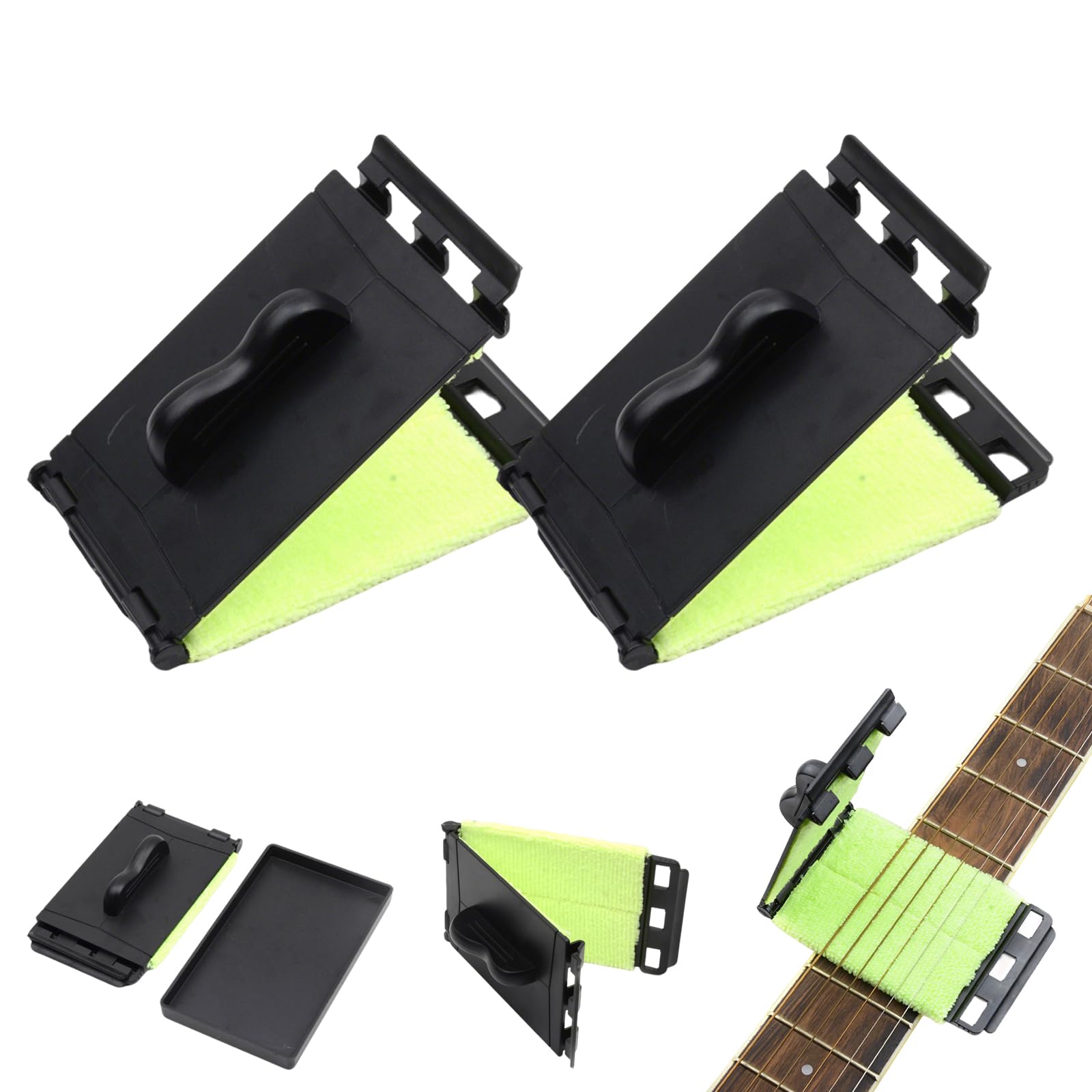 Photo 1 of 1/2/3PCS Guitar String Cleaner, Fingerboard Cleaning Cloth, Portable Guitar Cleaning Cloth Kit, Violin Cleaning Cloth, Instrument String Maintaining Tool for Bass Ukulele (2PCS)