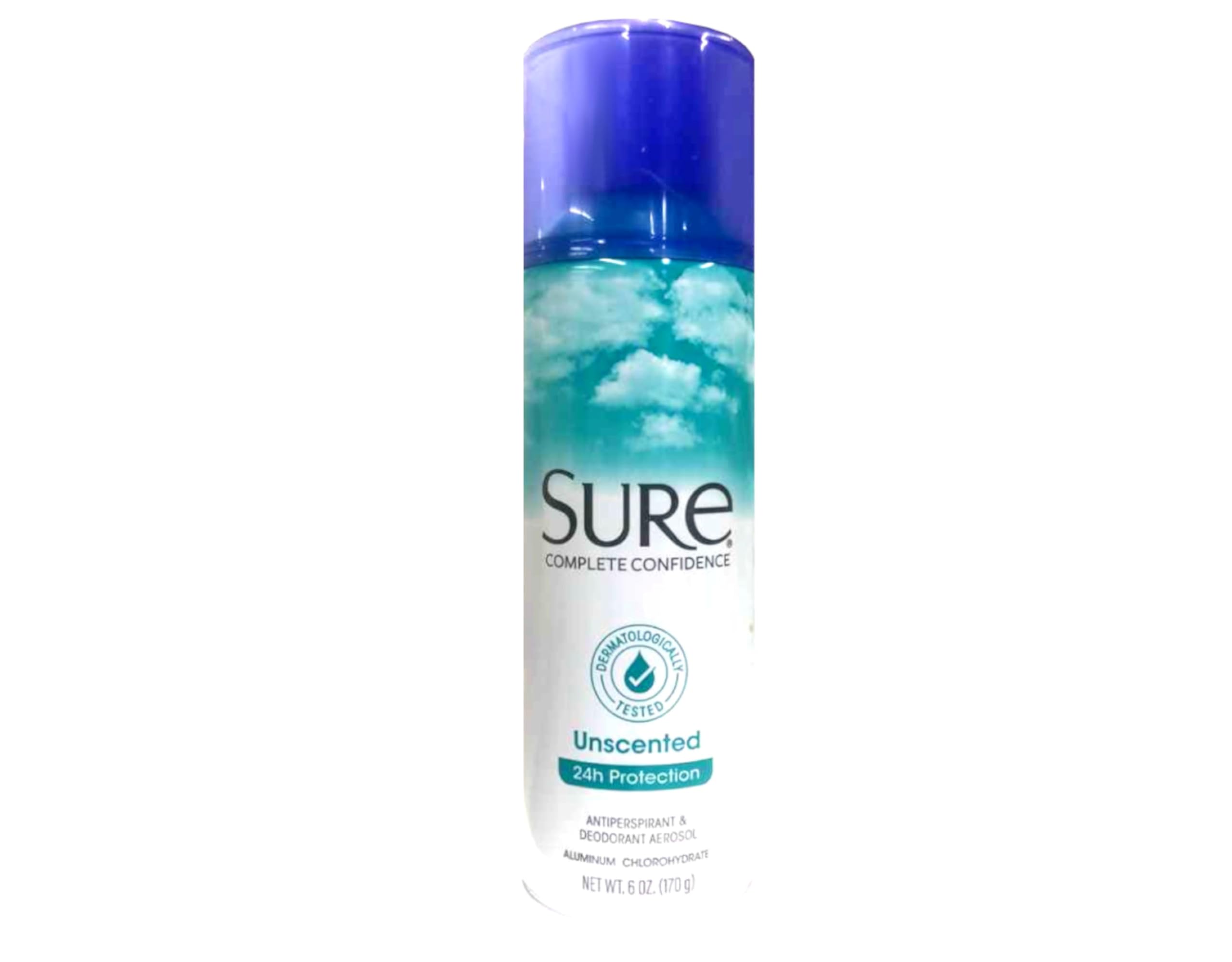 Sure Unscented Aerosol Antiperspirant and Deodorant - 24 Hour Protection for Men and Women - Fast Drying Spray