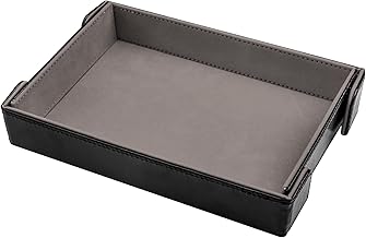 SIQUK Magnetic Cube Tray Rectangular Dice Board Foldable Dice Boards Velvet Leather Dice Plate for Dungeons and Dragons, Grey
