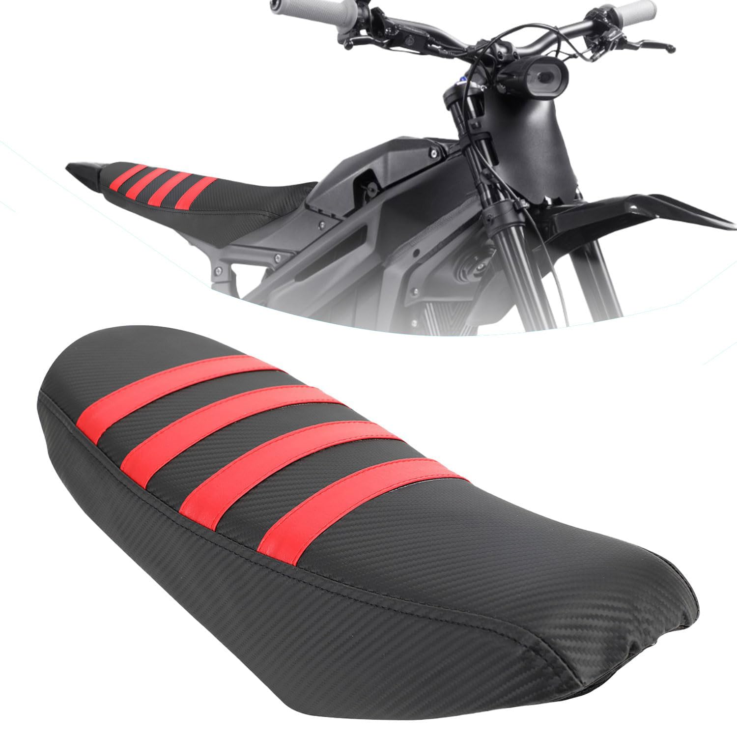 Motorcycle Seat Cover Anti-Slip Pad Seat Cover for Talaria Sting MX3/MX4/MX5 Electric Bike-Red