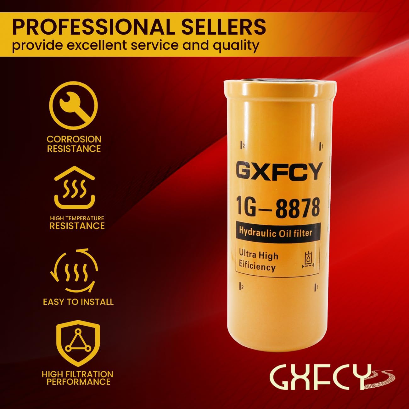 1G-8878 Hydraulic Filter Replace for 6598903 666881 254353A1 84074777 1281327H1 BT8850MPG BT8861 9T5916 AL118036 RE205726 Compatible with Caterpillar Bobcat Excavators Skid Steer Loaders Track Loaders
