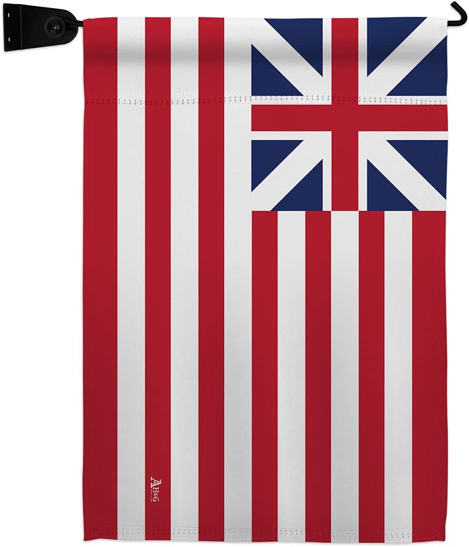 Grand Union Garden Flag Set with Stand Regional World Historic International Heritage Celebration Cultural Country Particular Area Small Gift Yard House Banner Double-Sided Made In USA 13 X 18.5